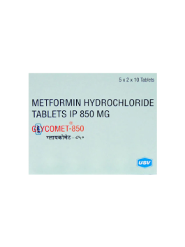 Glycomet 850mg Tabs 10's